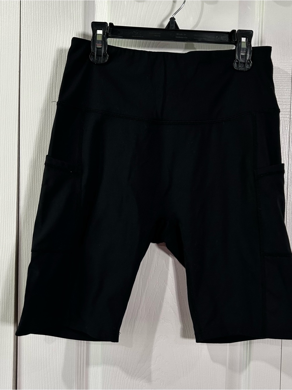 Baleaf Black Women's High-Waist Pocket Biker Shorts